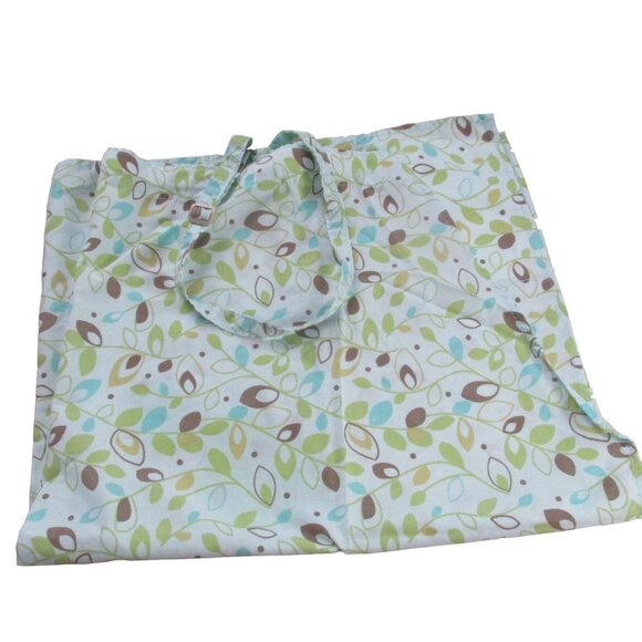 Nursing Cover Size 30.25" x 25.25" Green Brown Leaf Adjustable Neck Strap Infant - Picture 1 of 3
